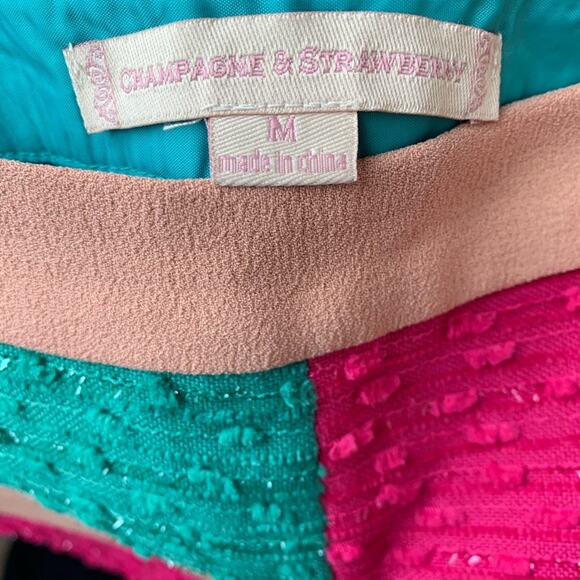 Anthropologie Shorts Champagne & Strawberry Patchwork Multicolored Medium - Picture 4 of 7